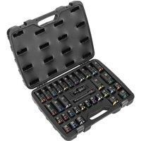 Sealey Premier 34pc 1/2"Sq Drive Impact Socket Set - Colour Coded - AK5635M