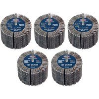 Sealey Abrasive Flap Wheel Ø80 x 40mm 40Grit Ø6mm Shaft - Pack of 5 - FW8040405