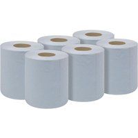 Sealey Blue 2 Ply Paper Wipes 60 metre Rolls Pack of 6