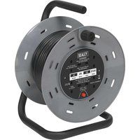 Sealey BCR2525 25m Cable Reel with Thermal Trip 4 x 230V