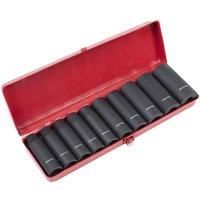 Sealey Ak58/11M Impact Socket Set 10Pc 1/2Sq Drive Deep Metric