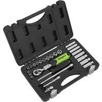 Sealey Siegen 26pc 1/4" Sq Drive Extendable Ratchet Socket Set - S01286