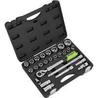 Siegen 26 Piece 1/2" Drive Socket Set with Extendable Ratchet 1/2"