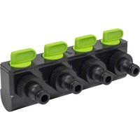 Sealey 4-Way Garden Water Distributor - JS349, Black