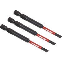 Sealey 3pc 75mm Slotted 4.5mm Impact Power Tool Bit Set - AK8251