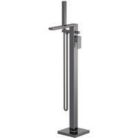 Nuie Windon Freestanding Bath Shower Mixer Tap & Shower Kit - Brushed Gun Metal