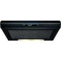 Hotpoint PSLMO65FLSK 60cm Visor Extractor Hood in Black 3 Speed Fan