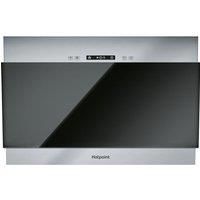 Hotpoint PHVP64FALK 60cm Touch Control Angled Cooker Hood  Black Glass & Stainless Steel