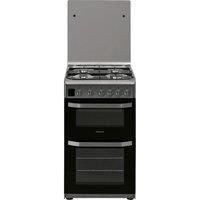 Hotpoint HD5G00CCX 50cm Gas Cooker in St St Double Oven Catalytic Line