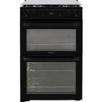 Hotpoint HDM67G0CCB/UK Gas Cooker with Double Oven - Black - A+ Rated - F159315