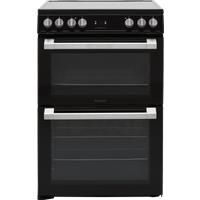 Hotpoint HDT67V9H2CB 60cm Electric Cooker in Black Double Oven Ceramic