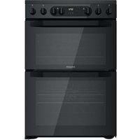 Hotpoint HDM67V9CMB 60cm Electric Cooker in Black Double Oven Ceramic