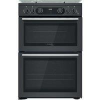 Hotpoint CD67G0C2CJ 60cm Gas Cooker in Cream Twin Cavity Oven Gas Hob