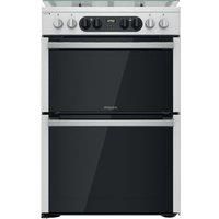 Hotpoint HD67G8CCX 60cm Dual Fuel Cooker in St Steel Double Oven Gas H