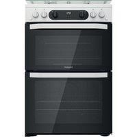 Hotpoint HDM67G0CCW/UK Gas Cooker with Double Oven - White - A+ Rated - F159443