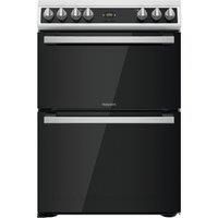 Hotpoint HDT67V9H2CW 60cm Electric Cooker in White Double Oven Ceramic