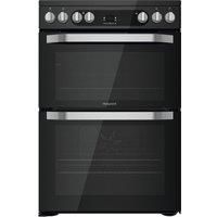 Hotpoint HDM67V9HCB 60cm Electric Cooker in Black Double Oven Ceramic