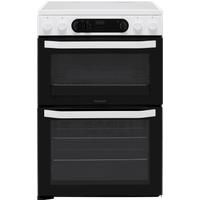 Hotpoint HDM67V9CMW 60cm Electric Cooker in White Double Oven Ceramic