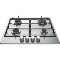 Hotpoint PPH60PFIXUK 60cm 4 Burner Gas Hob in St Steel Mulitflame