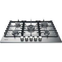 Hotpoint PPH75GDFIXUK 75cm 5 Burner Gas Hob in St Steel Wok Burner