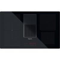 Hotpoint PVH92BK 80cm 4 Zone Induction Venting Hob in Black Glass