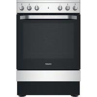 Hotpoint Hs67V5Khxuk 60Cm, Single Electric Cooker With Ceramic Hob - Inox