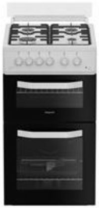 Hotpoint HTG5GCWL Gas Cooker with Gas Hob 50cm Free Standing White A+/A New