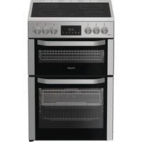 Hotpoint HDE6VDCAX 60cm Electric Cooker with Ceramic Hob - Stainless Steel - A Rated, Stainless Steel