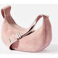 Mint Velvet Frankie Pink Suede Sling Bag