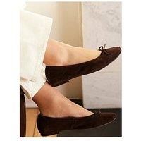 Mint Velvet Carla Suede Ballet Flat - Brown