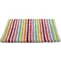 Allure Soft Luxury Chunky Bobble Thick Striped Bath Mat Anti Slip Mat 50 x 80cm