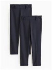 Navy Longer Leg Trouser 2 Pack 8 years