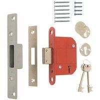 ERA Fire Rated 5 Lever Chrome Mortice Deadlock 64mm Case - 44mm Backset (294KR)