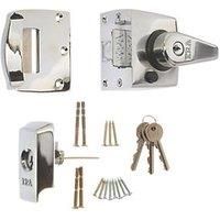 ERA 1830-37-1 Double Locking Night Latch Polished Chrome 40mm Backset (516KR)