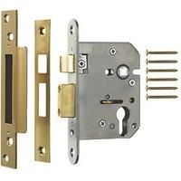 ERA Polished Brass Euro Sashlock 76mm Case - 56mm Backset (834KR)