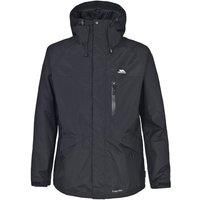 Trespass Mens Corvo Hooded Full Zip Waterproof Jacket/Coat (S) (Black)