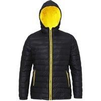 2786 Womens/Ladies Hooded Water & Wind Resistant Padded Zip up Jacket RW3425