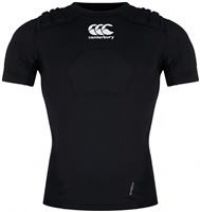 Canterbury Unisex Rugby Pro Protection Vest, Black/Whte/Silver, L
