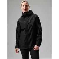 Berghaus Women/'s Deluge Pro 3.0 Shell Rain Jacket | Durable | Breathable Coat, Black 3.0, 10