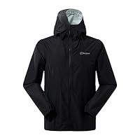 Berghaus Men/'s Deluge Pro Waterproof Shell Jacket | Adjustable | Durable Coat | Rain Protection, Jet Black 3.0, L