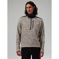 Berghaus Mens Thraskii Half Zip Mid Layer - Light Grey