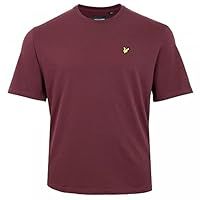 Lyle & Scott Men/'s Crew Neck T-Shirt Burgundy 3XL
