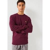 Lyle & Scott Men/'s Crew Neck Sweatshirt Burgundy M