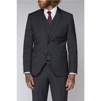 Gibson London Grey Mini Check Tailored Fit Suit Jacket
