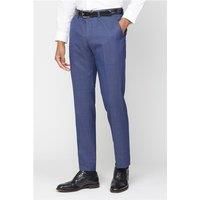Scott by The Label Navy Blue Pindot Slim Fit Men's Trousers