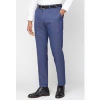 Scott by The Label Navy Blue Pindot Slim Fit Men's Trousers