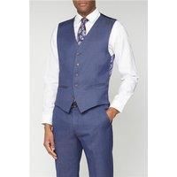 Scott by The Label Navy Blue Plain Pindot Waistcoat
