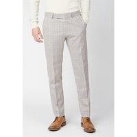 Antique Rogue Slim Fit Cream Tweed with Taupe Overcheck Men's Trousers