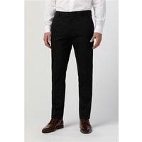 Antique Rogue Slim Fit Black Twill Men's Trousers