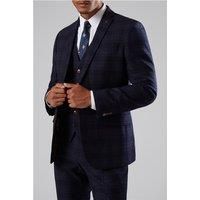 Antique Rogue Slim Fit Ryder Navy Blue Check Men's Suit Jacket by Suit Direct